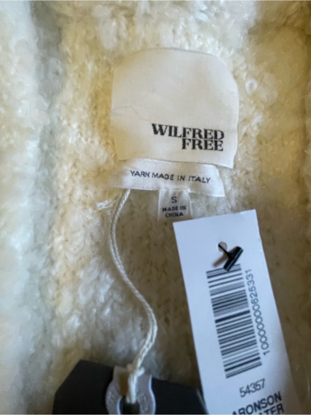 Wilfred Free Aronson Cream Open-Front Women's Cardigan Sweater NWT - Picture 5 of 11